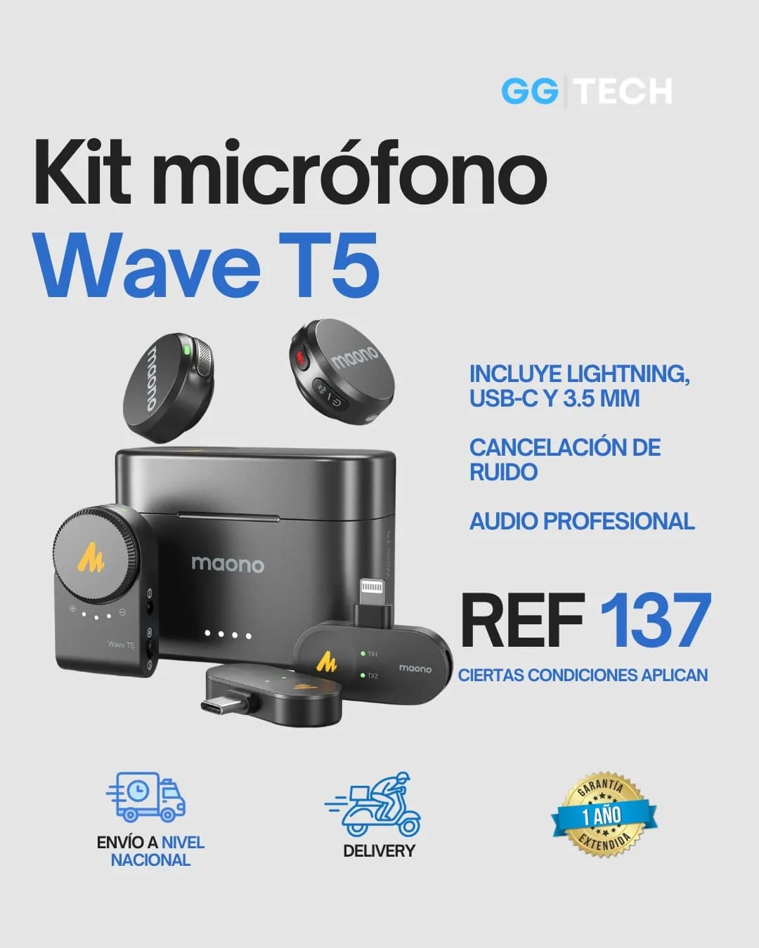 Kit micrófono Wave T5