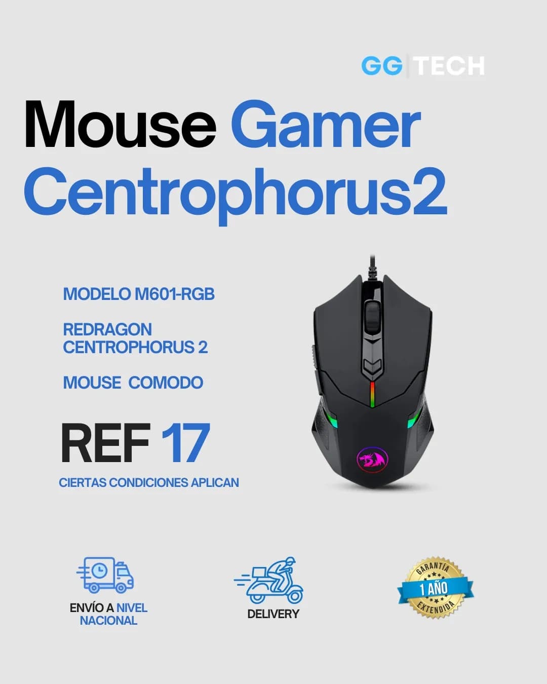 Mouse gamer Centrophorus 2
