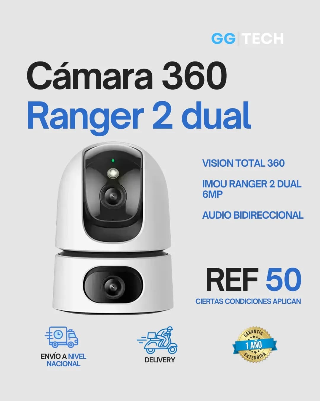 Cámara 360 Ranger 2 Dual, 6 MP