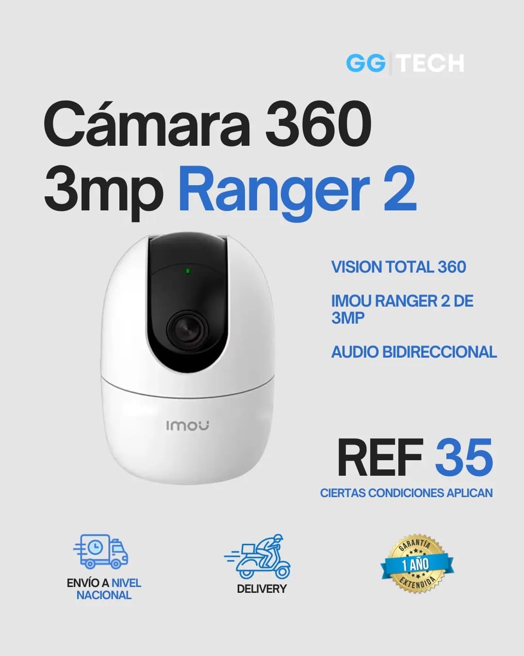 Cámara 360 Ranger 2, 3 MP
