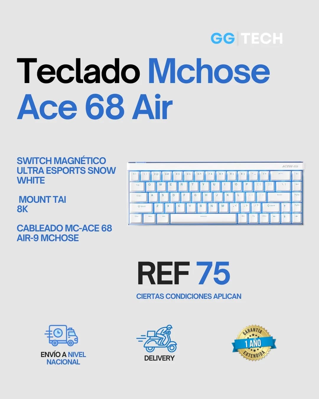 Teclado Mchose Ace 68 Air