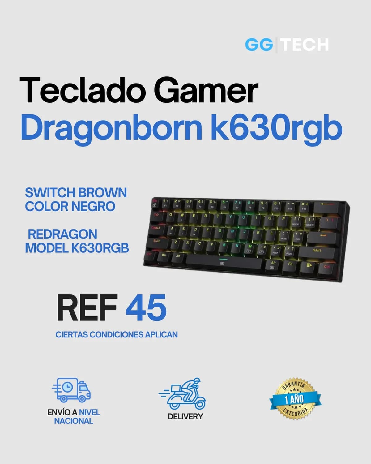 Teclado Dragonborn K630 RGB