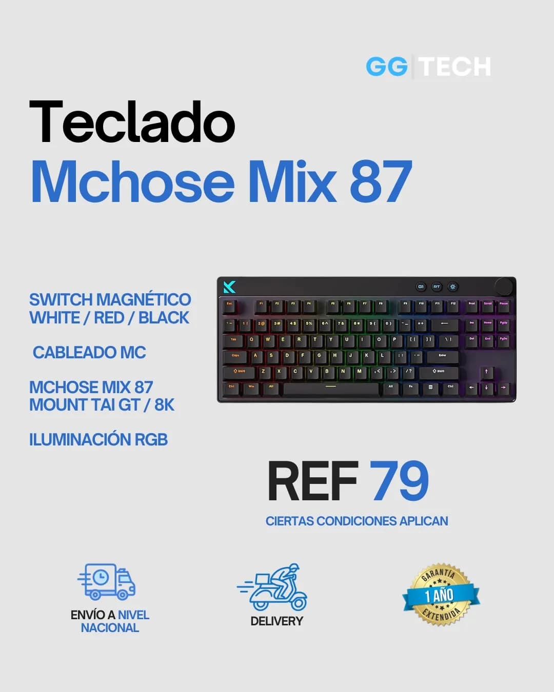 Teclado Mchose Mix 87
