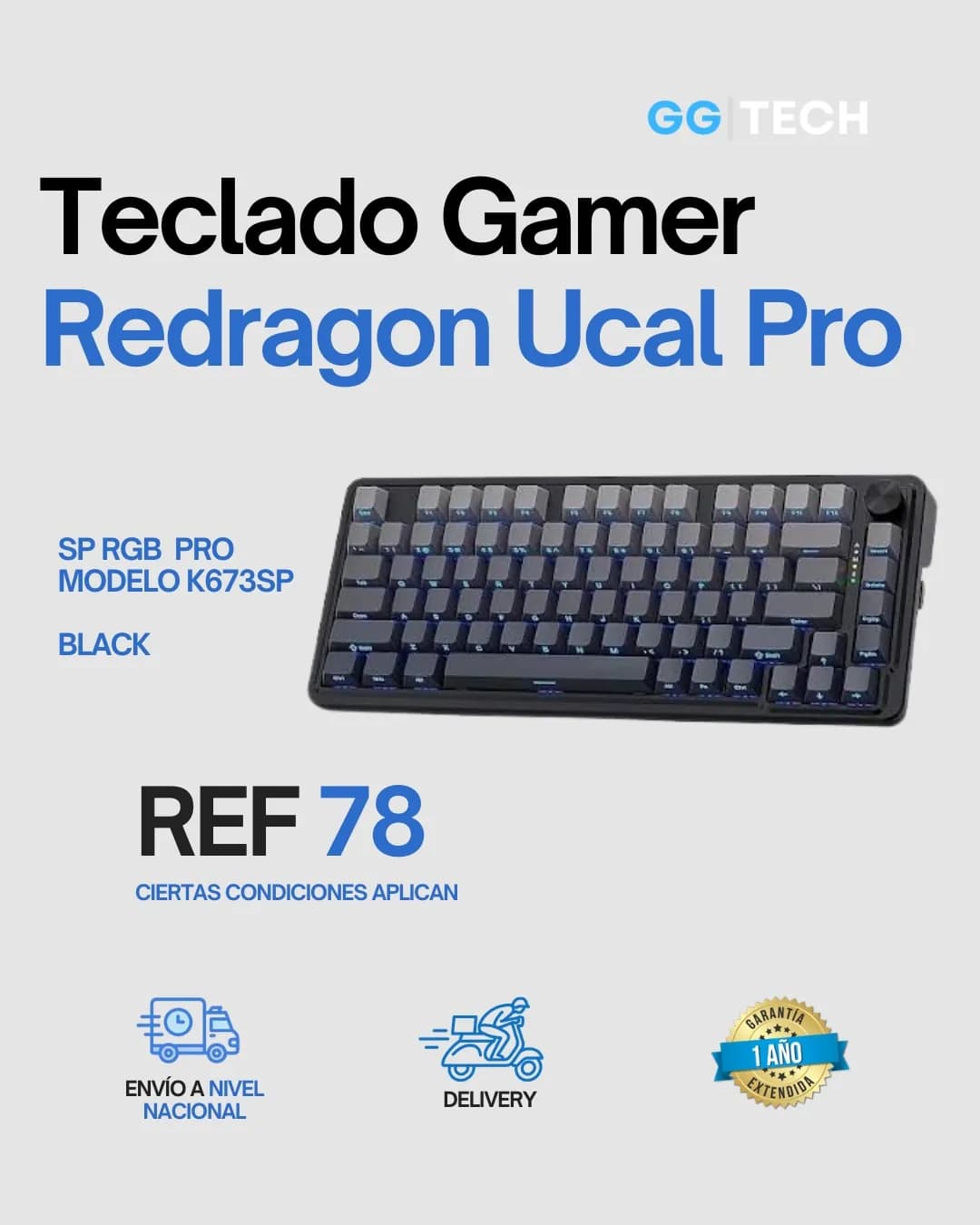 Teclado gamer Ucal Pro K673SP