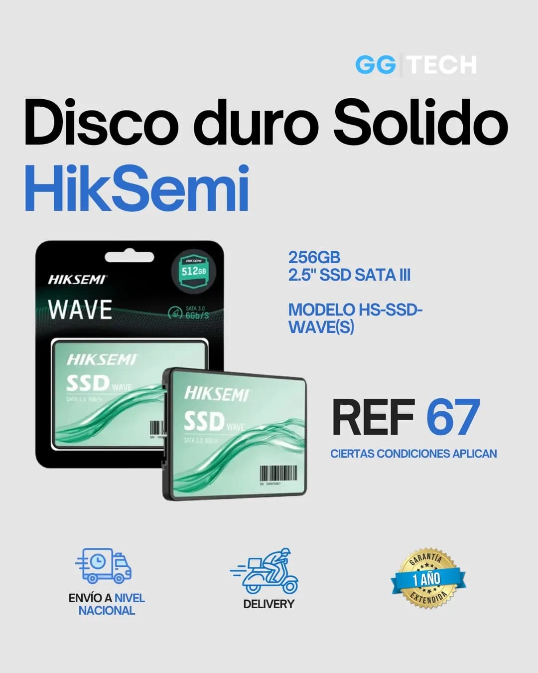 Disco sólido 2.5" 256 GB