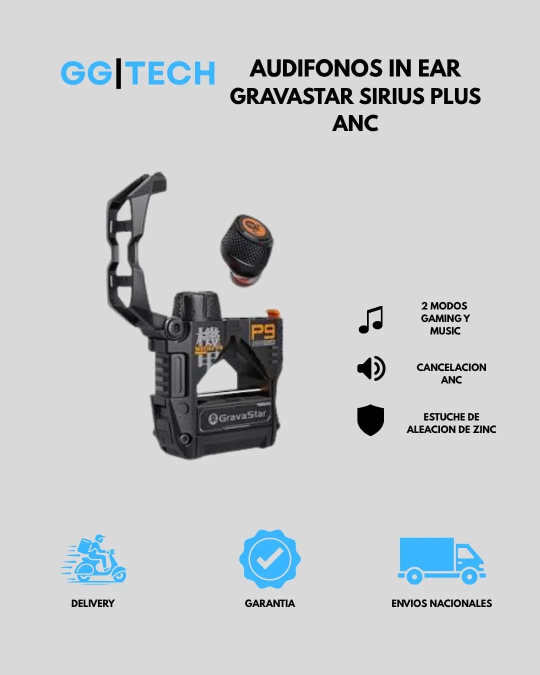 Audífonos in ear Sirius Plus ANC