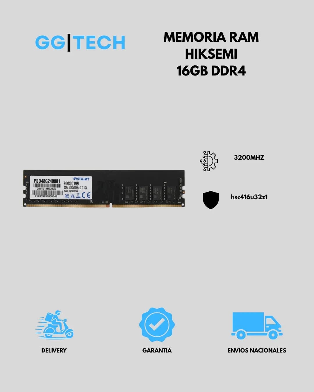 Memoria RAM DDR4 16 GB 3200 MHz