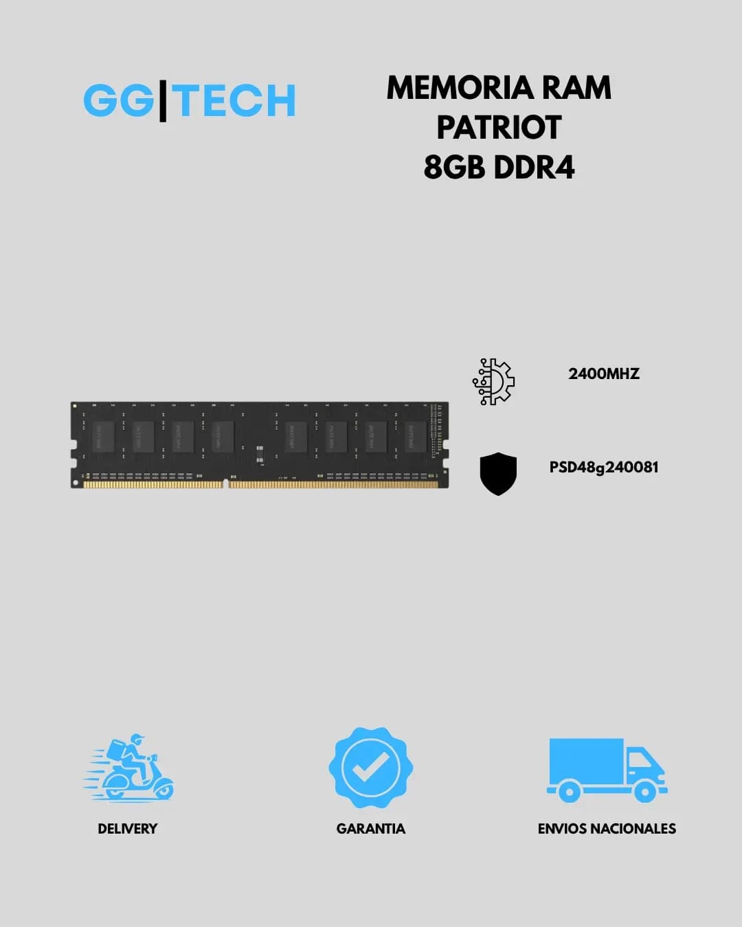 Memoria RAM DDR4 8 GB 2400 MHz