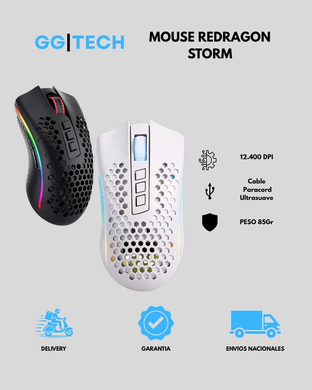 Mouse gamer Storm Pro M808W