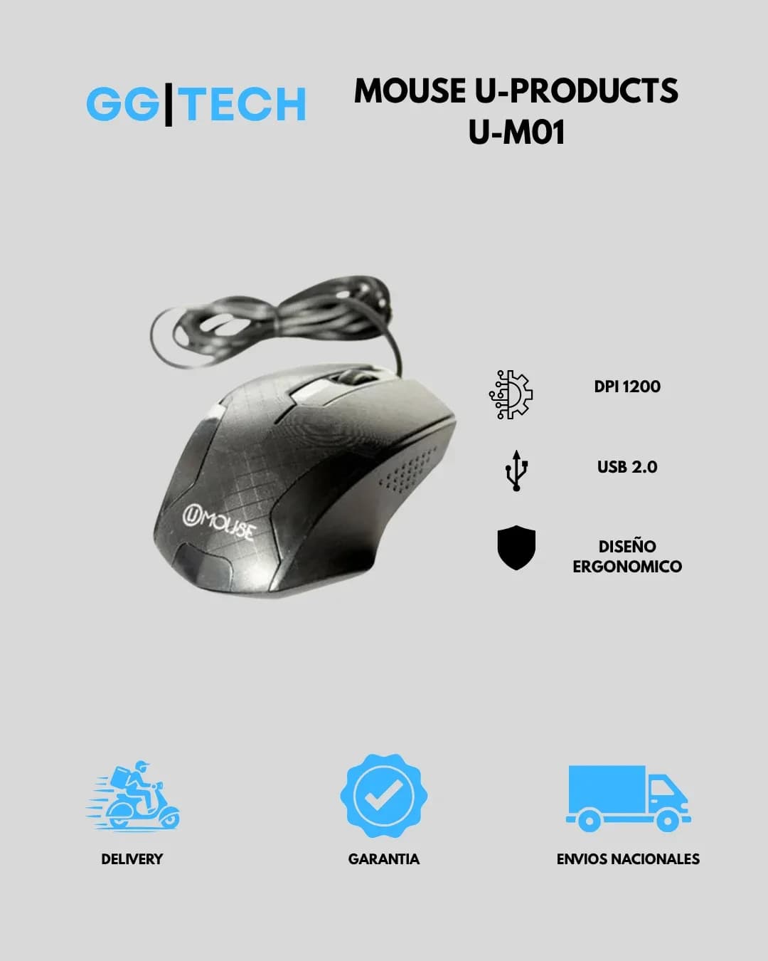 Mouse óptico U-M01