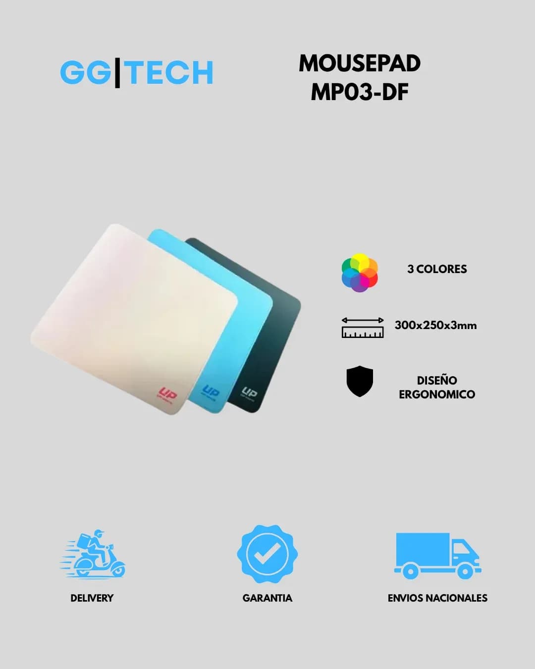 Mousepad oficina azul