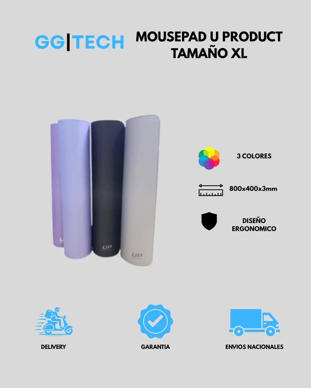 Mousepad XL gris