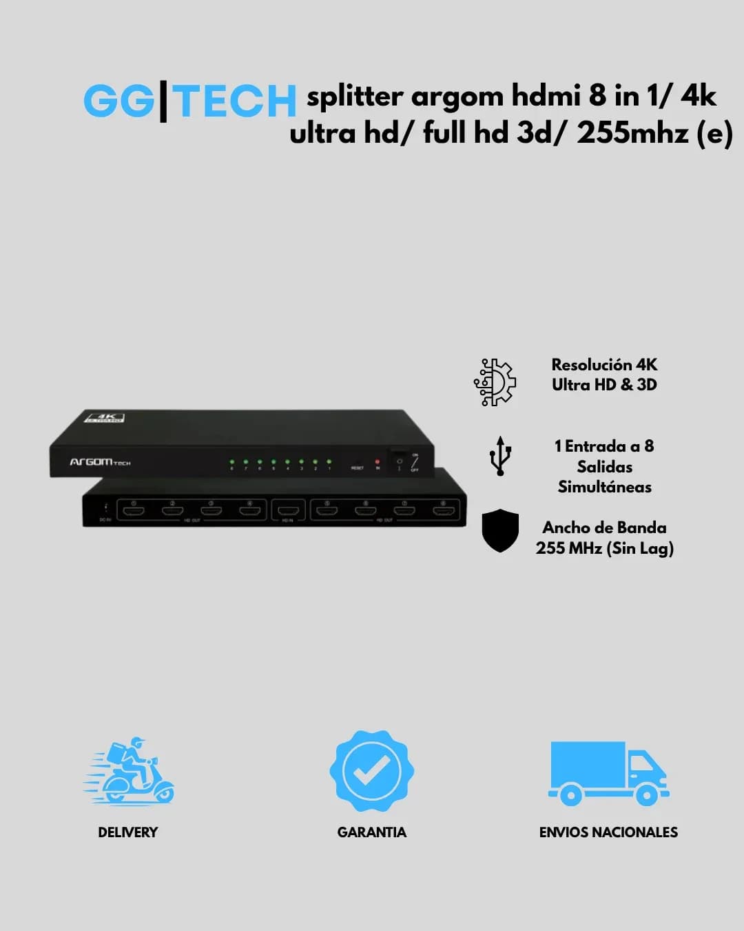 Splitter HDMI 8 en 1