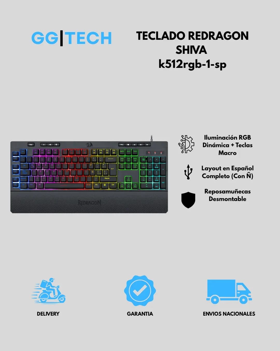 Teclado gamer Shiva K512