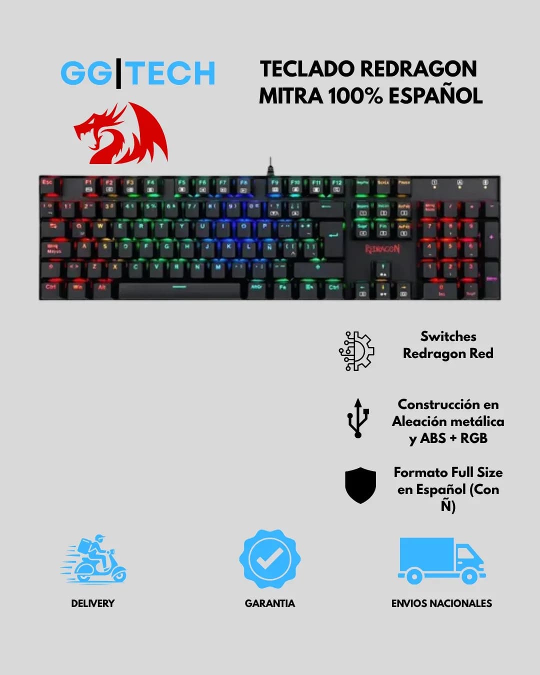 Teclado mecánico Mitra K551