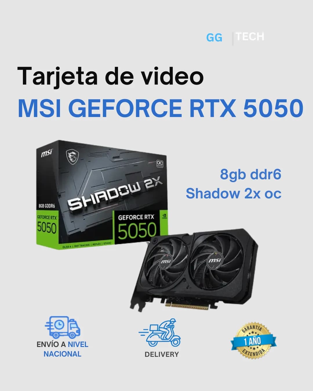 Tarjeta de video GeForce RTX 5050 8 GB