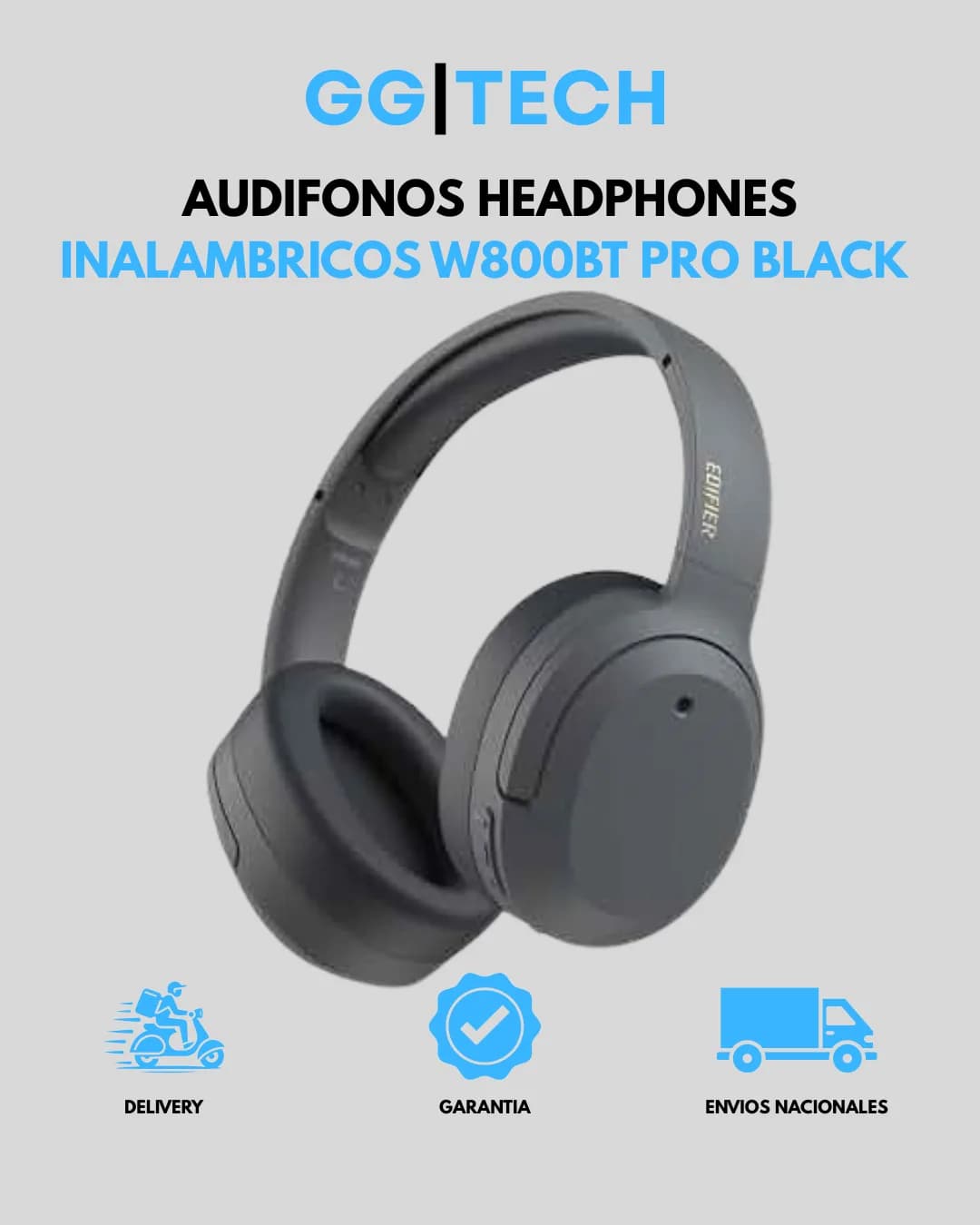 Audífono W800BT Pro Black
