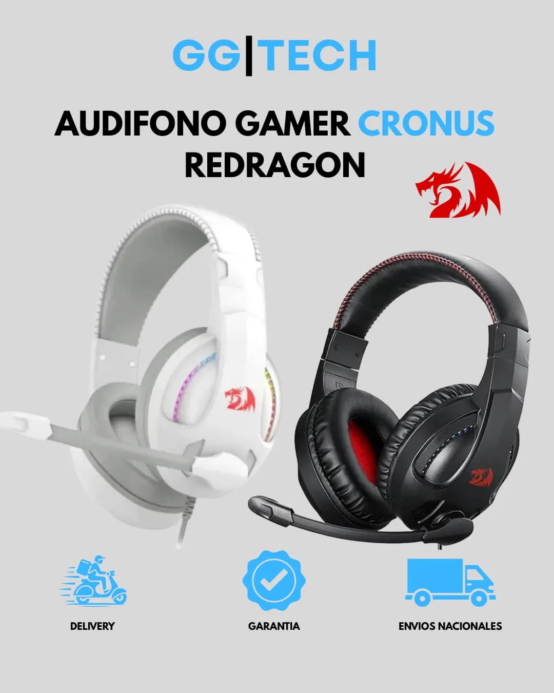 Audífono gamer Cronus H211 RGB