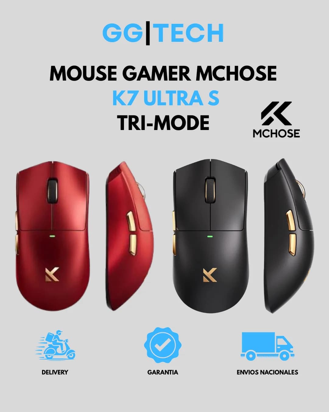 Mouse gamer K7 Ultra S negro