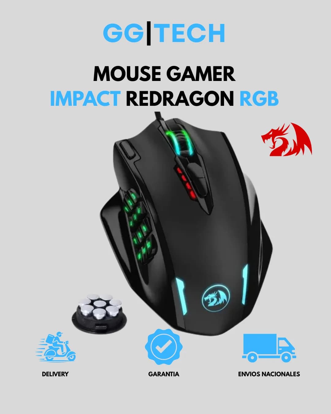 Mouse gamer Impact M908