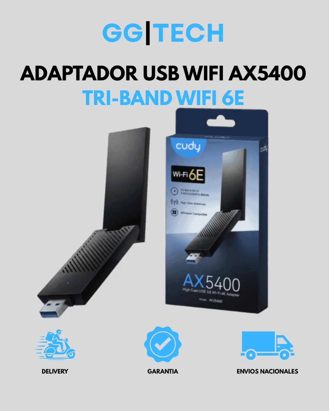 Adaptador USB WiFi 6E AX5400 WU5400