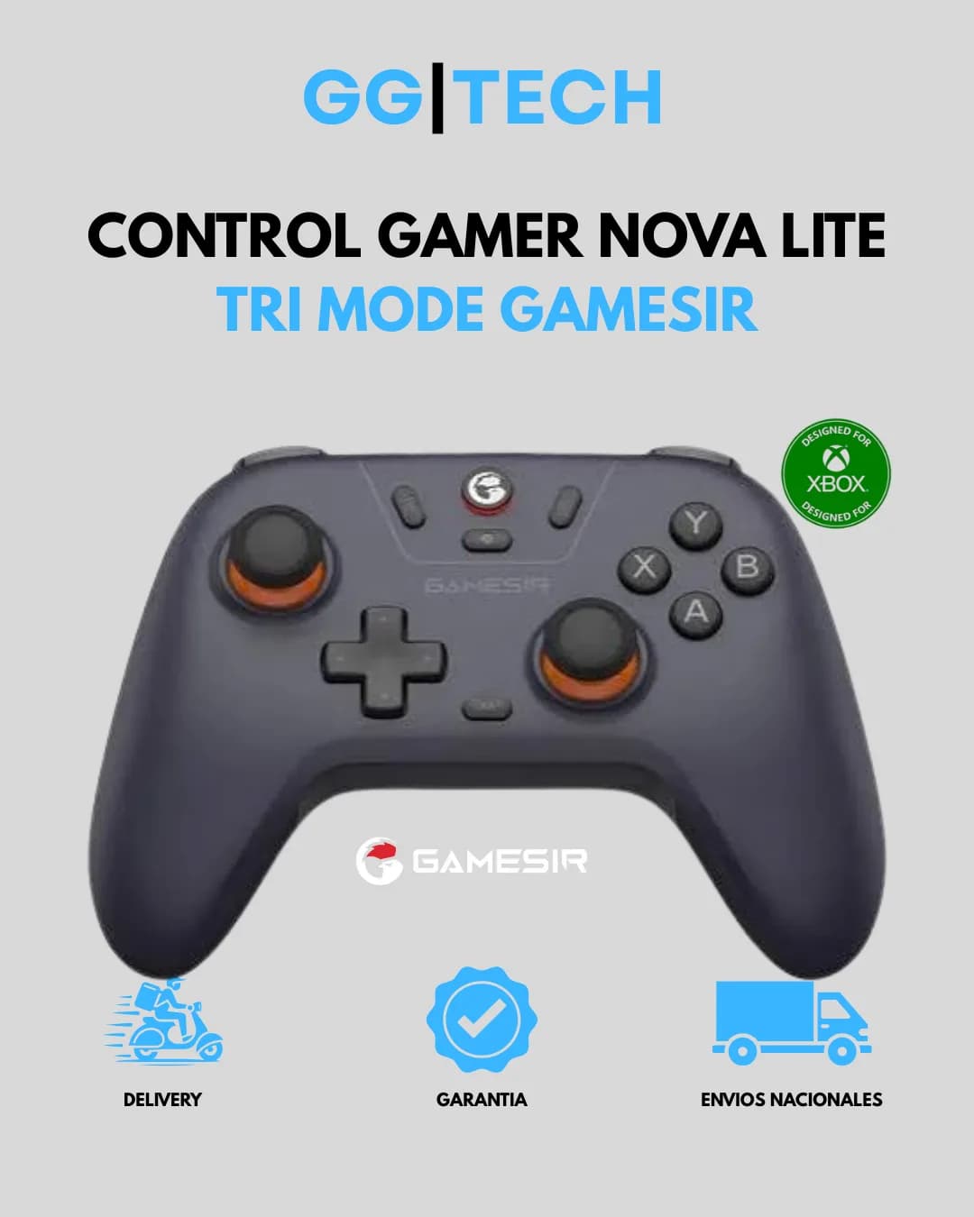 Control gamer Nova Lite negro