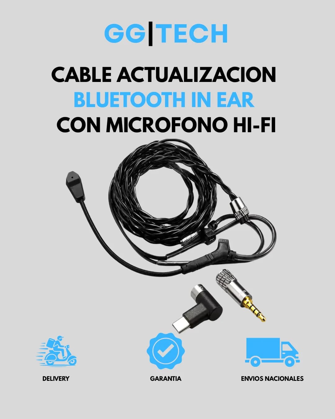 Cable Bluetooth para in ear CT-1