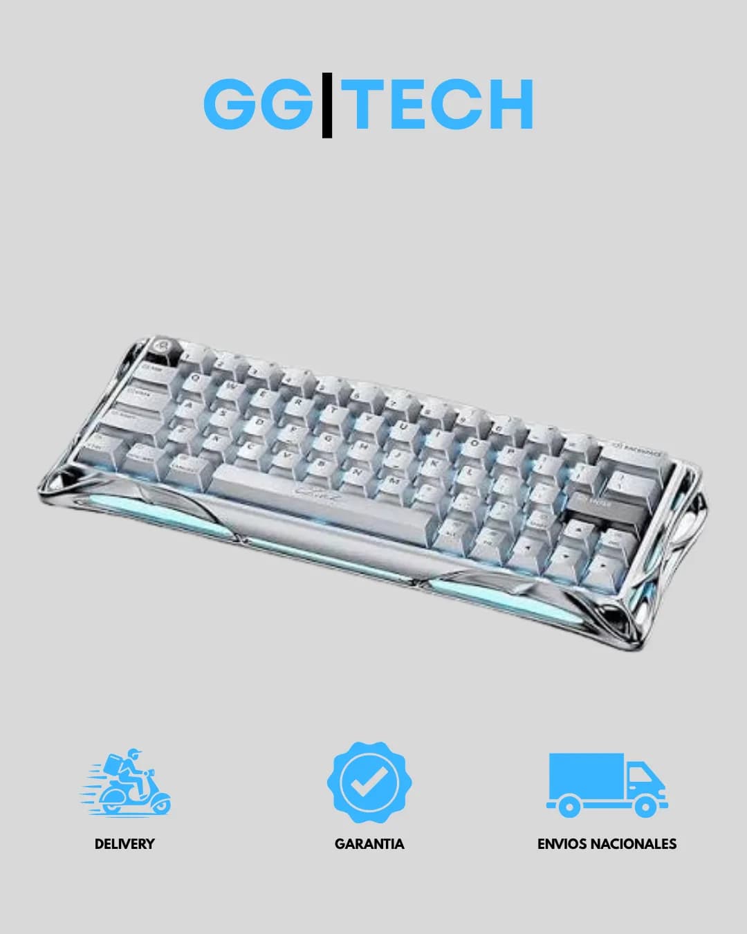 Teclado Mercury V60 Pro Silver Crystal