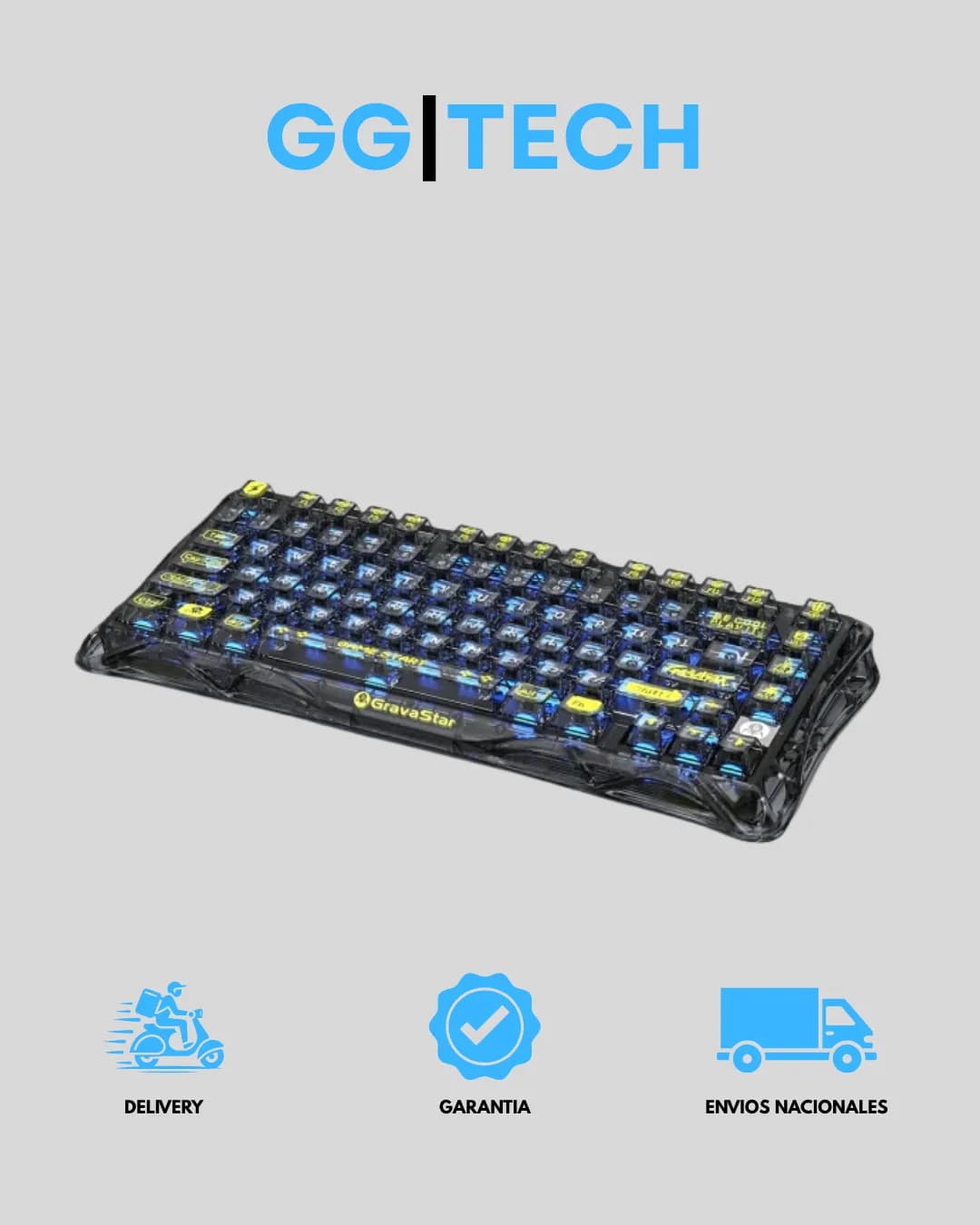 Teclado mecánico K1 Lite Crystal Black