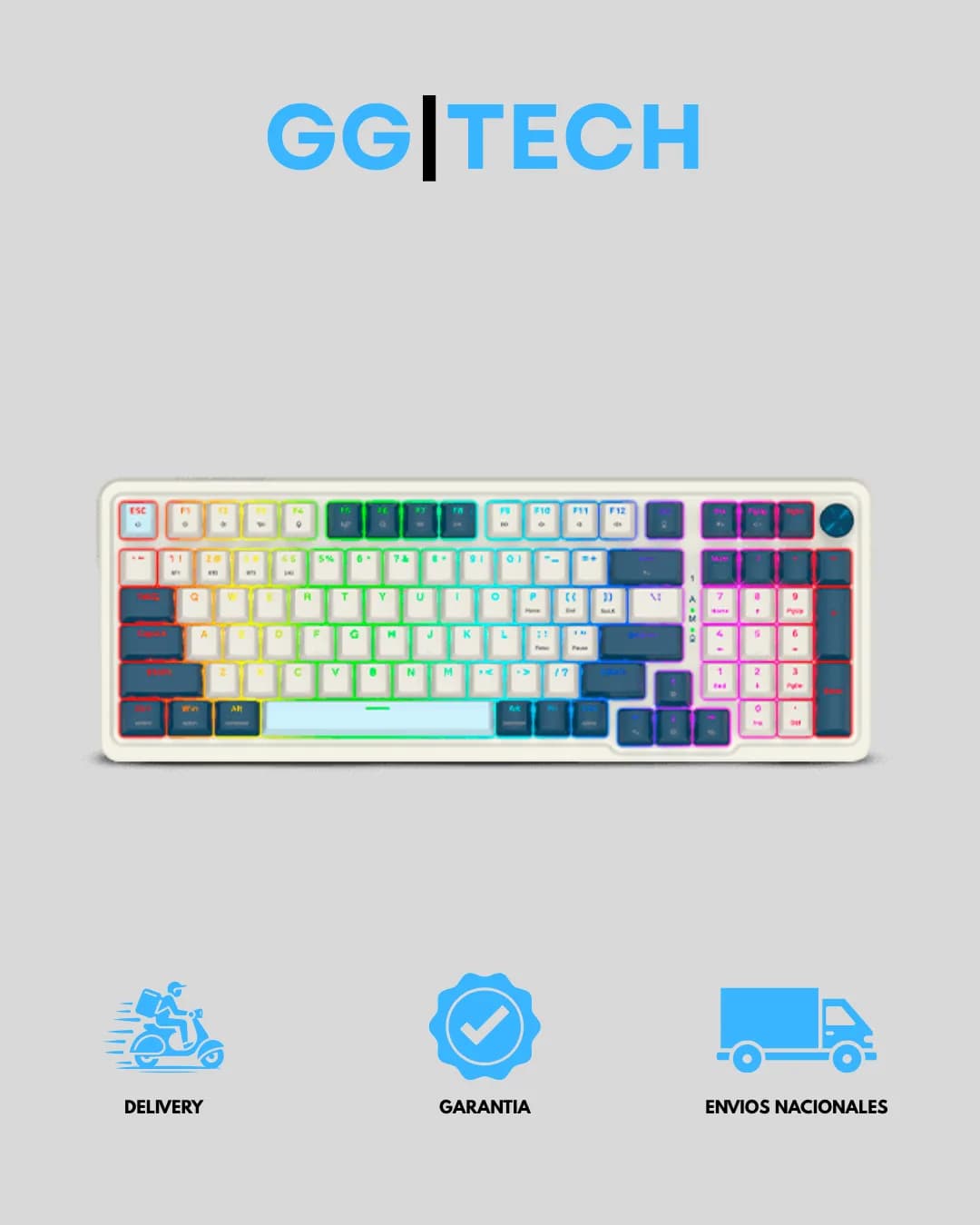 Teclado gamer Eisa Wired K686BG