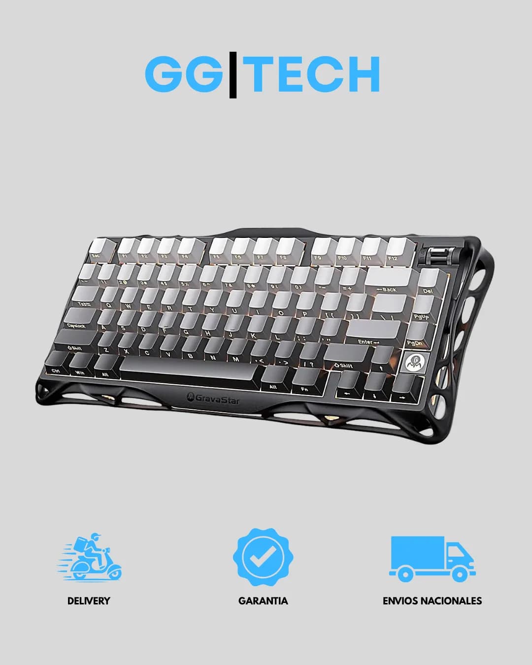 Teclado mecánico Mercury K1 Negro