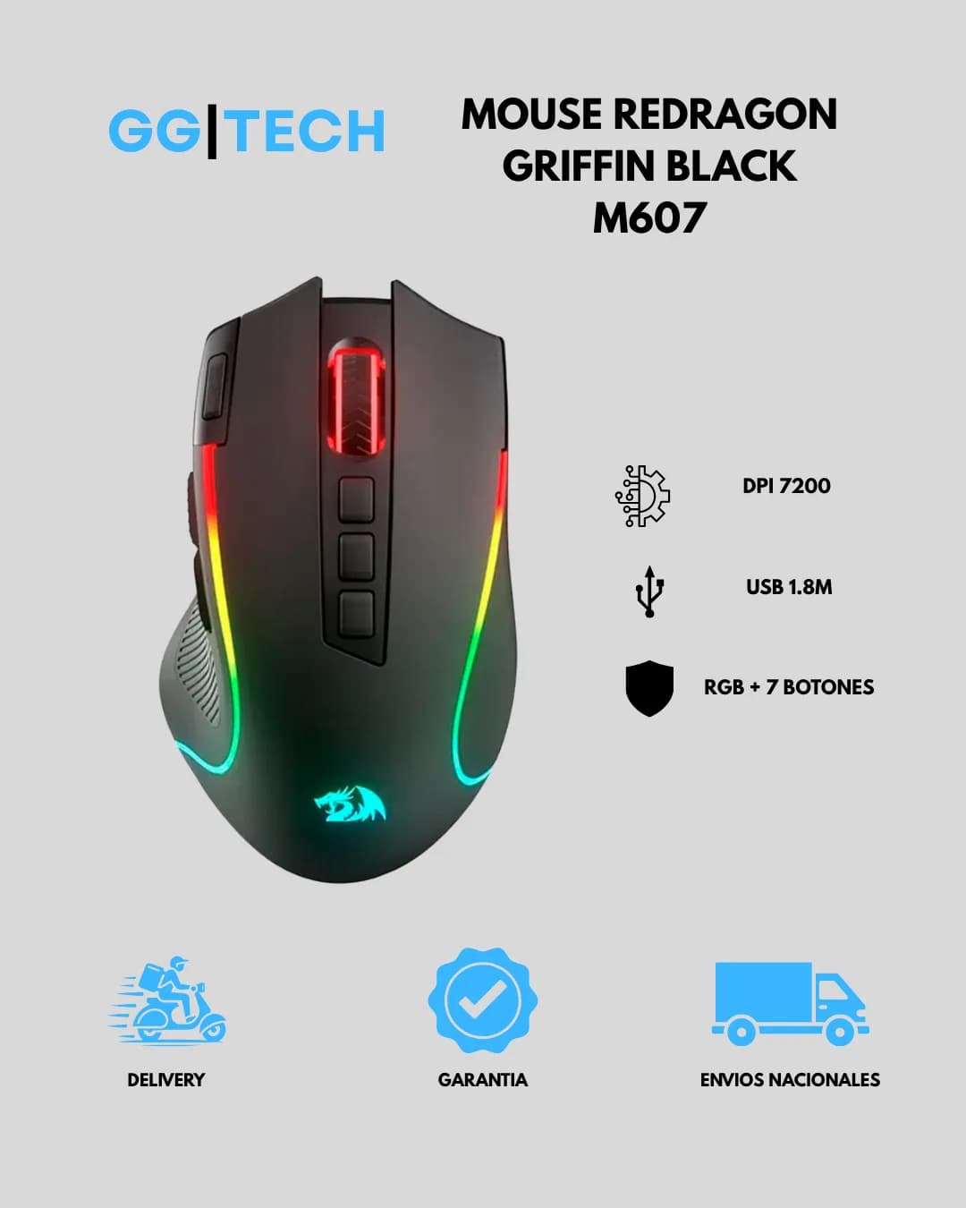 Mouse gamer Griffin M607