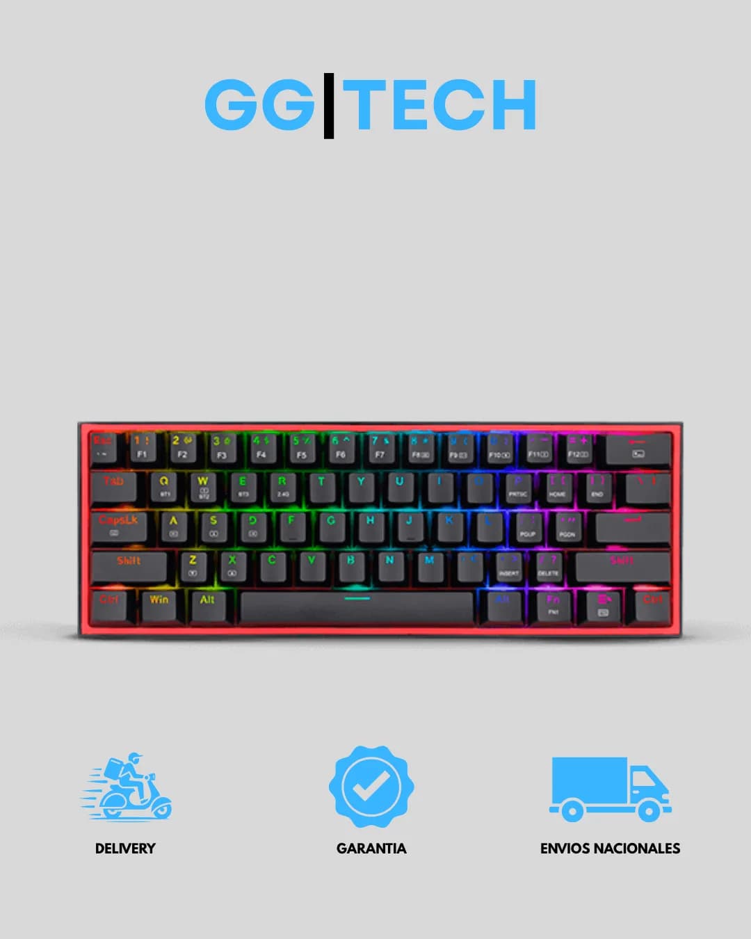 Teclado gamer Fizz M616 RGB